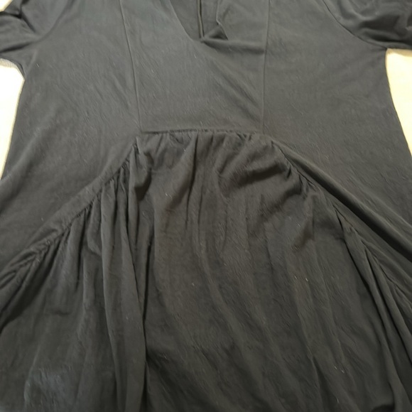 FP Beach Black Pull Over Collared Cotton ‎ Long Sleeve Baby Doll Dress - Picture 12 of 12